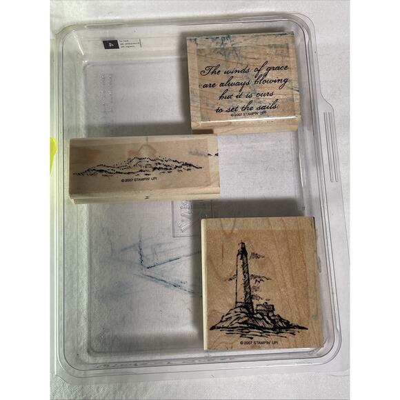 Stampin' Up! Other - Stampin up stamp sets and dies Winds Of Grace 2007 Set of 3. Sailboat Missing.